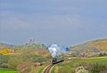 Steam Train at Corfe, Dorset DM0157  