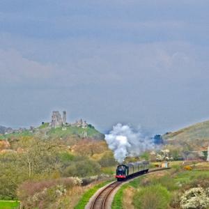 Steam Train at Corfe, Dorset DM0157  